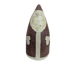 Natalie Silitch Santa Claus Folk Art Christmas Figurine 8" Canvas  Primitive